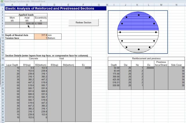 Reinforced Concrete Section Analysis – 3 | Newton Excel Bach, not (just ...