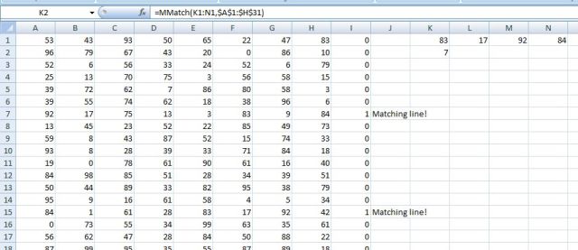 mmatch MMatch Function