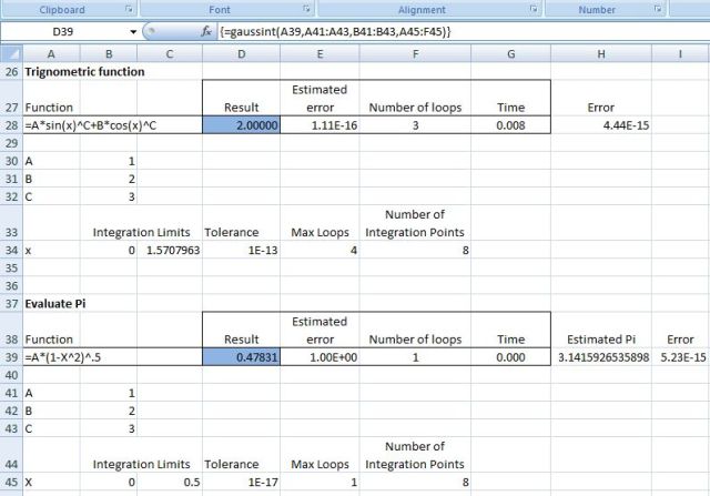gaussint1 Integration with GaussInt()