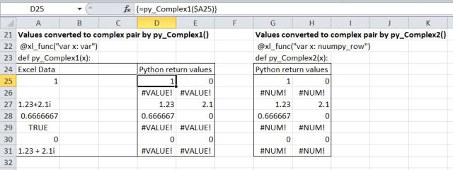 Results from py_Complex1 and py_Complex2